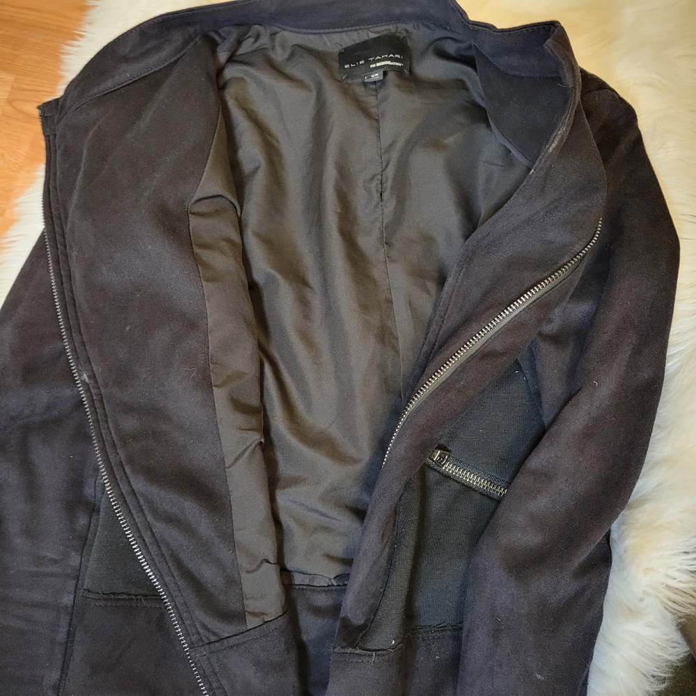 Elie Tahari Black Zip Jacket - Picture 5 of 11